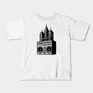 Old School Hip-Hop City Life Kids T-Shirt