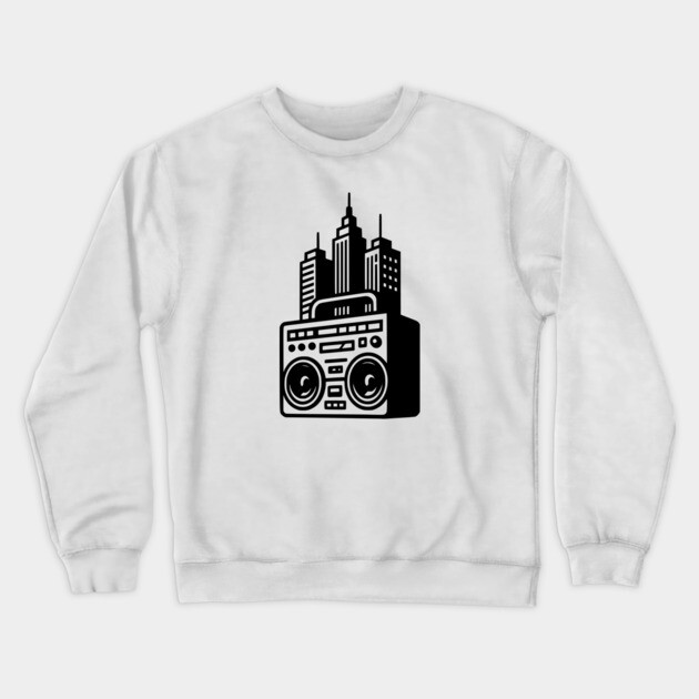Old School Hip-Hop City Life Crewneck Sweatshirt by UrbanLifeApparel