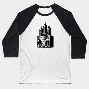 Old School Hip-Hop City Life Baseball T-Shirt
