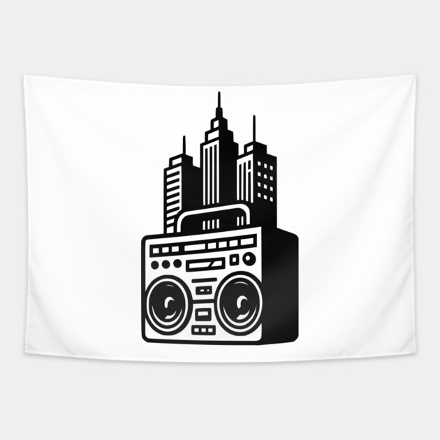 Old School Hip-Hop City Life Tapestry by UrbanLifeApparel