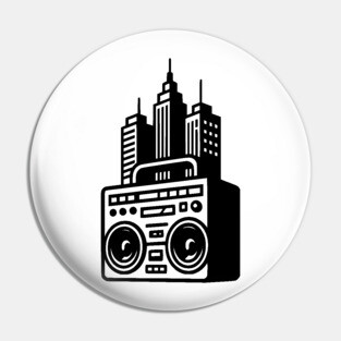 Old School Hip-Hop City Life Pin