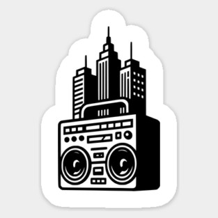 Old School Hip-Hop City Life Magnet