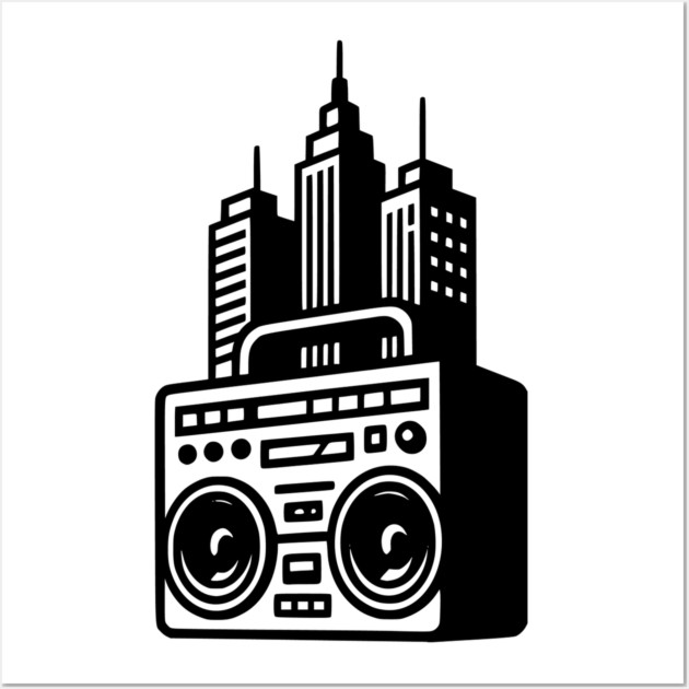 Old School Hip-Hop City Life Wall Art by UrbanLifeApparel