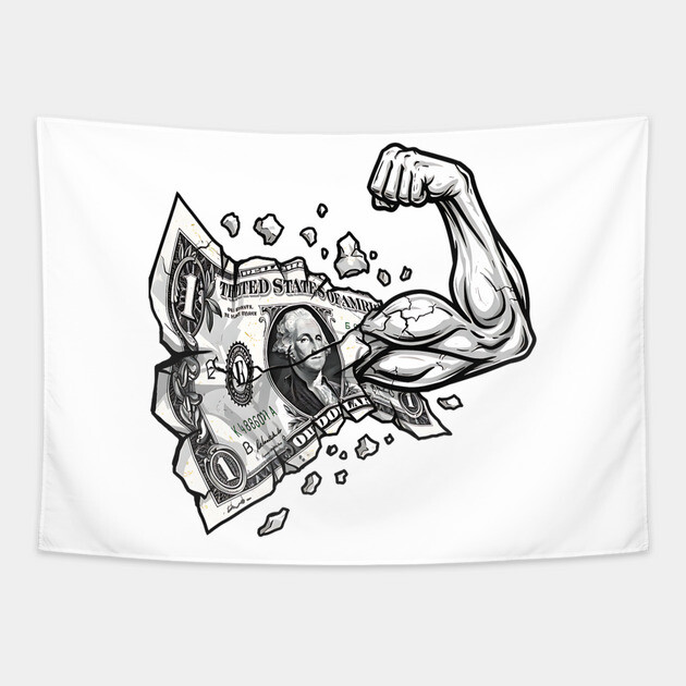 Strong Money Tapestry by UrbanLifeApparel