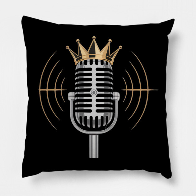 Mic King Pillow by UrbanLifeApparel