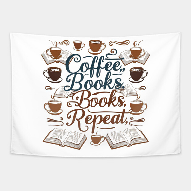 Coffee Books Repeat Tapestry by SR8891
