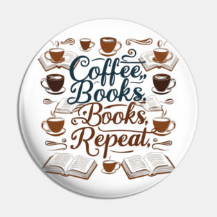 Coffee Books Repeat Pin