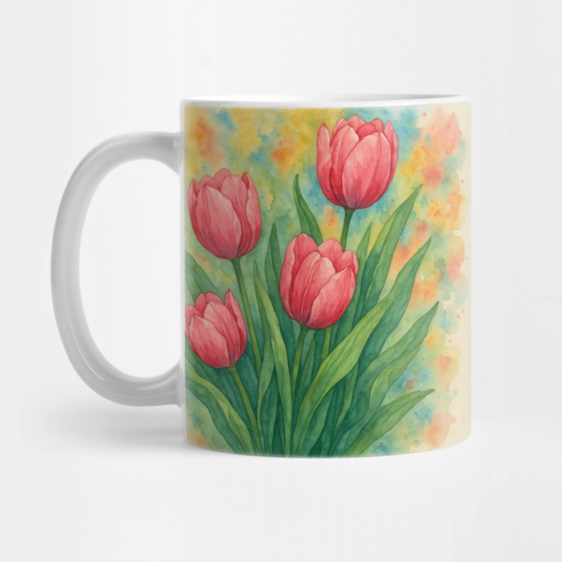 Tulip Watercolor - Floral by Sharafeldin  's Store