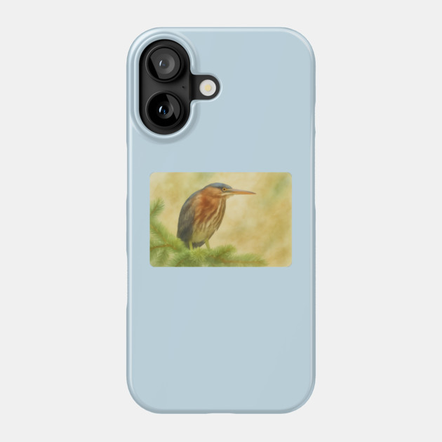 Green Heron Phone Case by DonWillisJrArt