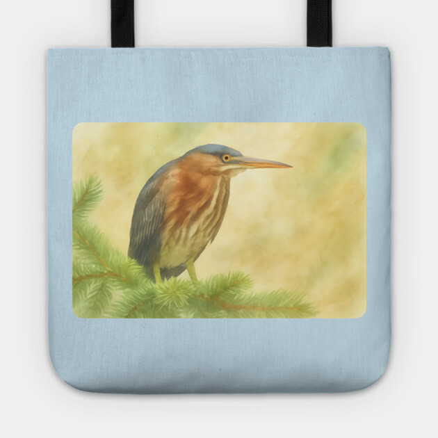 Green Heron Tote by DonWillisJrArt