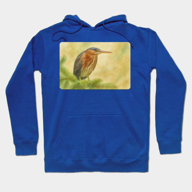 Green Heron Hoodie by DonWillisJrArt