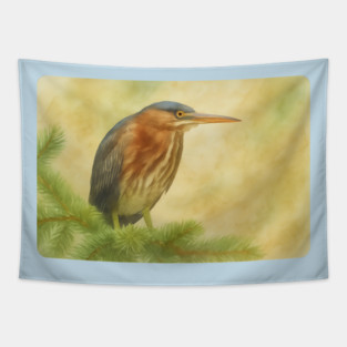 Green Heron Tapestry