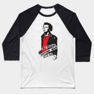 Sid Vicious - Action Man Baseball T-Shirt