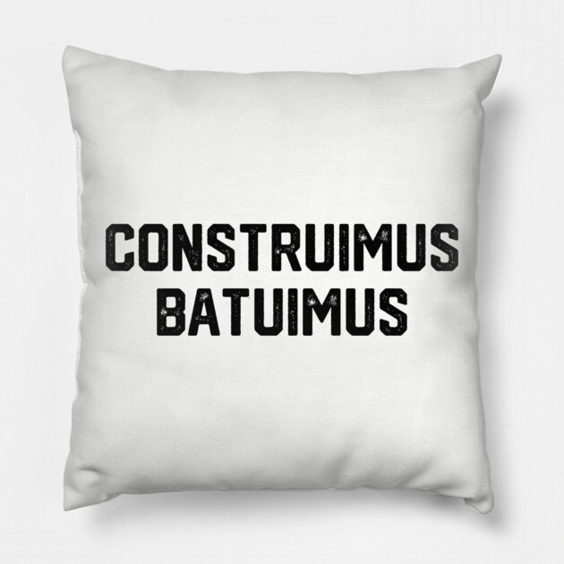 Constuimus Batuimus Pillow by Litehouse Tees