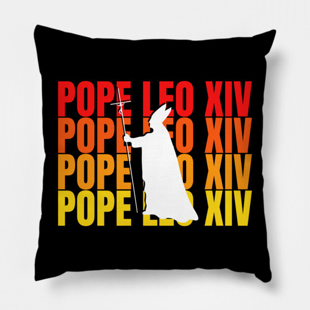 Pope-Leo-XIV Pillow by Creatifly Graphic Tees
