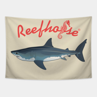 Reefhorse Great White Shark 2 Tapestry