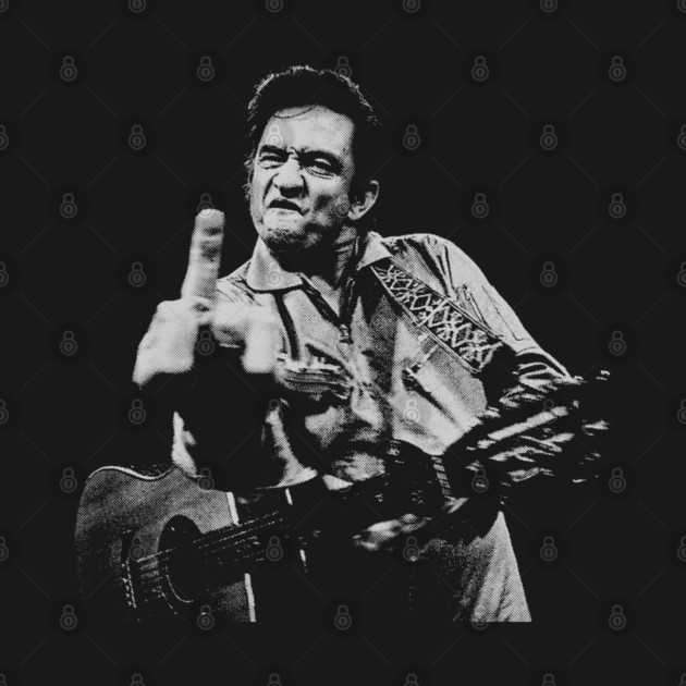 johnny cash finger Johnny Cash T-Shirt TeePublic