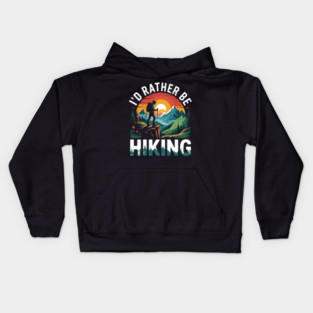 Rather Be Hiking Adventure Kids Hoodie