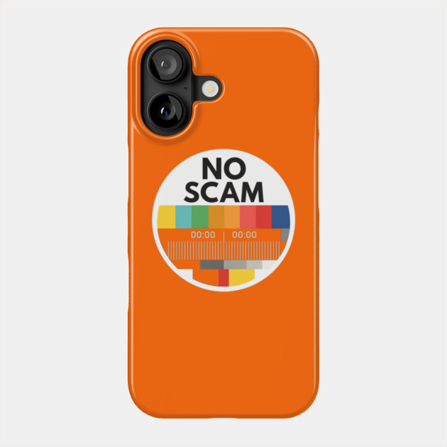 No Scam – Test Pattern Tribute Shirt Phone Case by THE CRYPTO PONZI SCHEME AVENGER