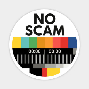 No Scam – Test Pattern Tribute Shirt Magnet