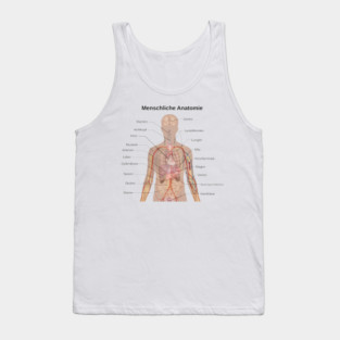 Human Anatomy in German Tank Top