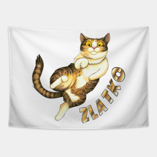 Zlatko's Merch with name on Tapestry