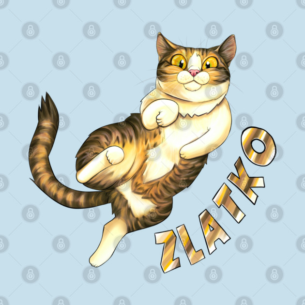 Zlatko's Merch with name on by Zlatko the cat