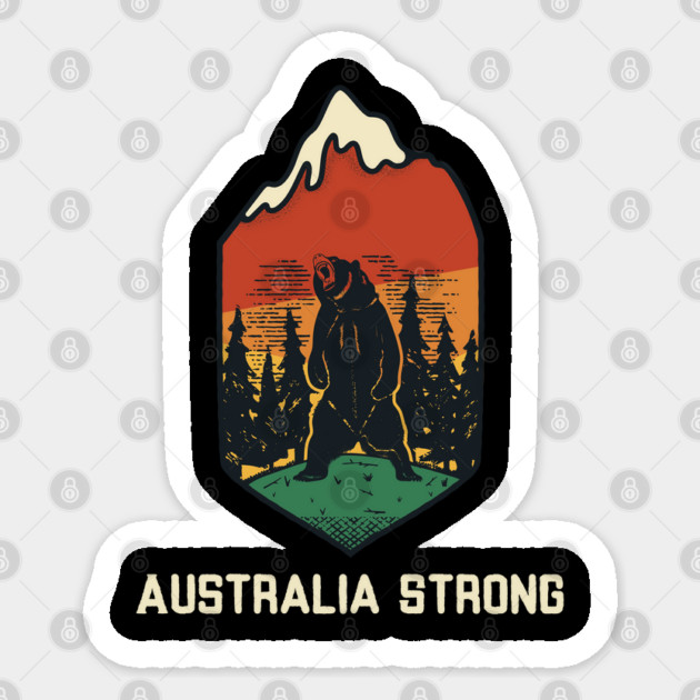 Australia Strong Sticker by Pixel Threads 