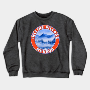 Ski Incline Village Nevada Lake Tahoe Skiing Crewneck Sweatshirt