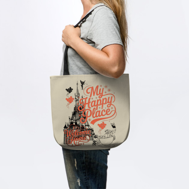 My Happy Place Welcome Home Castle Vintage Retro Design by Joaddo