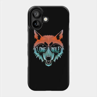 Lone Wolf Head. Lone Wolf Illustration. Phone Case