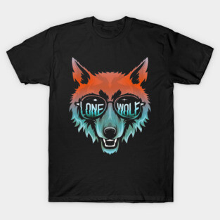 Lone Wolf Head. Lone Wolf Illustration. T-Shirt