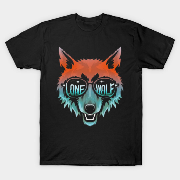 Lone Wolf Head. Lone Wolf Illustration. T-Shirt by MotiVVaTTi