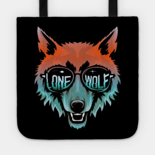 Lone Wolf Head. Lone Wolf Illustration. Tote