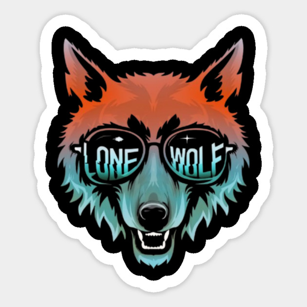 Lone Wolf Head. Lone Wolf Illustration. Sticker by MotiVVaTTi