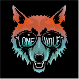 Lone Wolf Head. Lone Wolf Illustration. Posters and Art