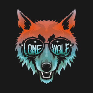 Lone Wolf Head. Lone Wolf Illustration. T-Shirt