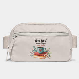 Love-god-drink-coffee-read-books Bag