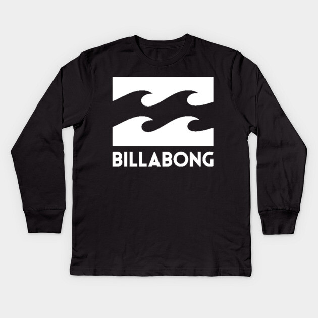 Billabong Wave | Surf Art Design | Ocean Beach Lifestyle Kids Long Sleeve T-Shirt by James Bates