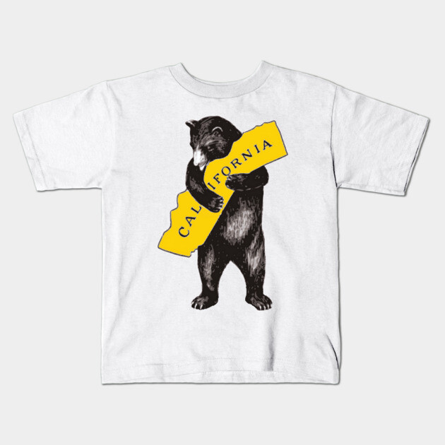 California Bear Hug – Cozy Mountain Vibes Kids T-Shirt by James Bates
