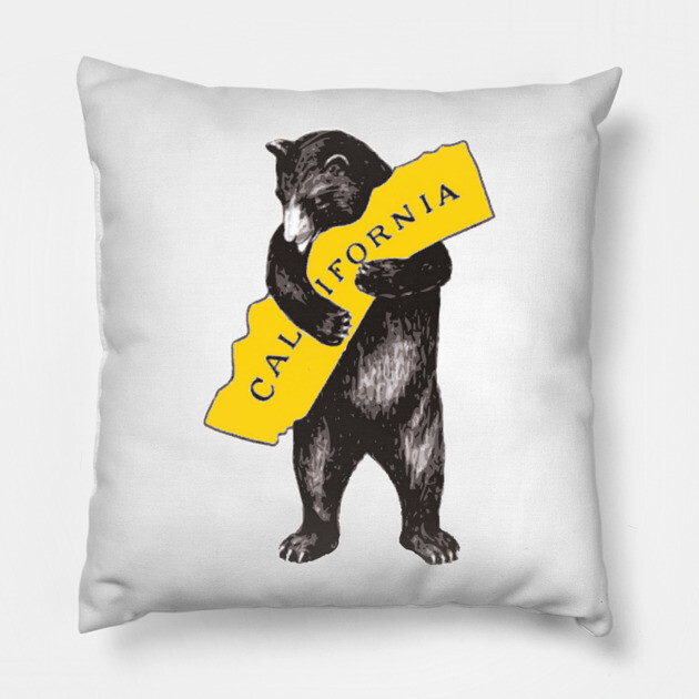 California Bear Hug – Cozy Mountain Vibes Pillow by James Bates