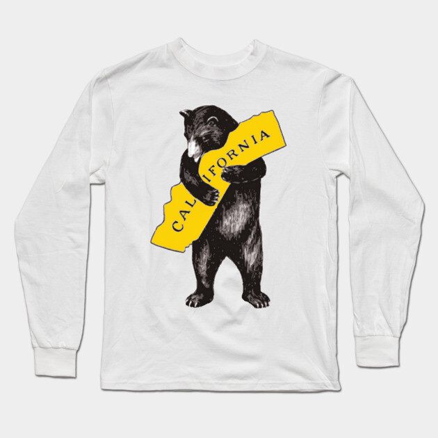 California Bear Hug – Cozy Mountain Vibes Long Sleeve T-Shirt by James Bates