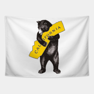 California Bear Hug – Cozy Mountain Vibes Tapestry