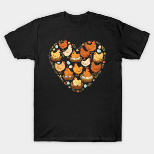 Chicken Heart - Funny Unique Gift idea for Chicken Lover Best for Birthday Christmas or any Occasion Anniversary Mother's Day Father's Day for Man Women Kids Mom Dad Dad Daughter Son Aunt Grandma Chicken Owner Keeper Easter T-Shirt