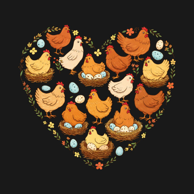 Chicken Heart - Funny Unique Gift idea for Chicken Lover Best for Birthday Christmas or any Occasion Anniversary Mother's Day Father's Day for Man Women Kids Mom Dad Dad Daughter Son Aunt Grandma Chicken Owner Keeper Easter by Fanboy004