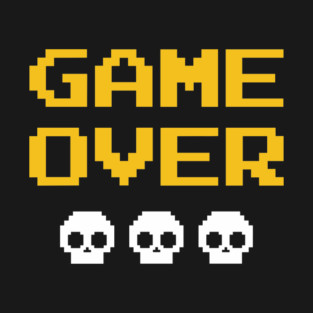 Game Over Retro Computer Geek 8 Bit Pixel Art T-Shirt