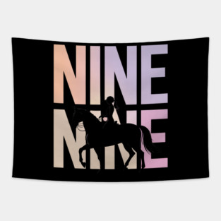 Kids 9th Birthday Gift Horse Rider Fan 9 Years Girls Tapestry