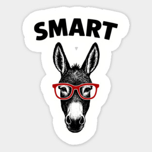 Smart Ass Donkey Face Nerdy Sarcastic Pun Magnet