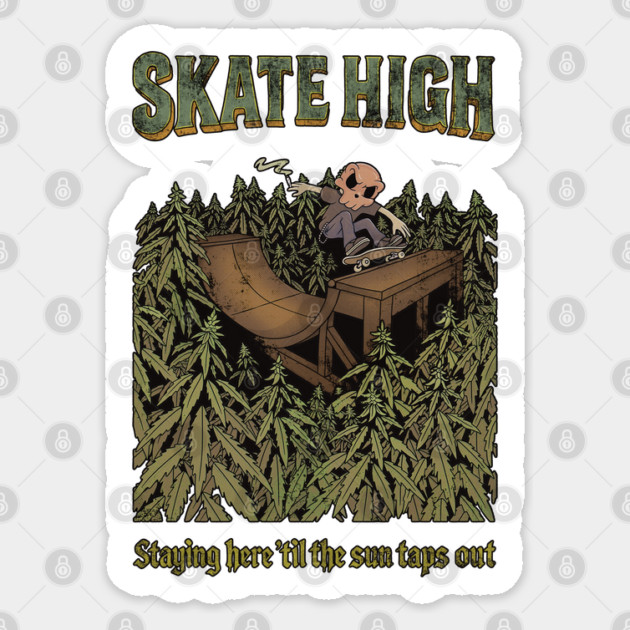 Skate high Sticker by Wrong