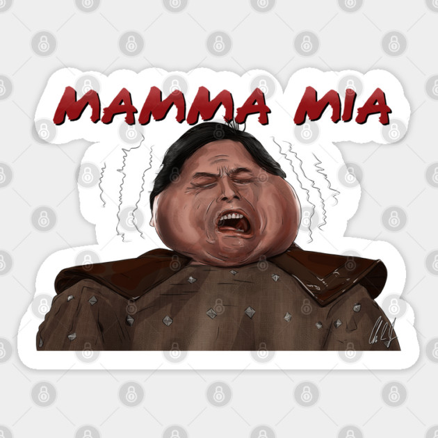 Big Trouble in Little China: Thunder Yells Mamma Mia Sticker by 51Deesigns